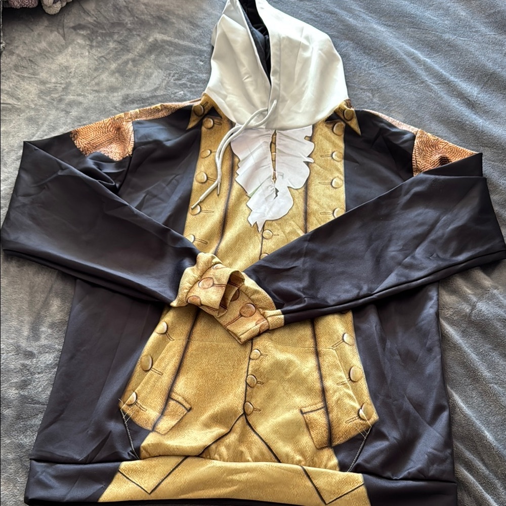Men's Black and Gold Hoodie